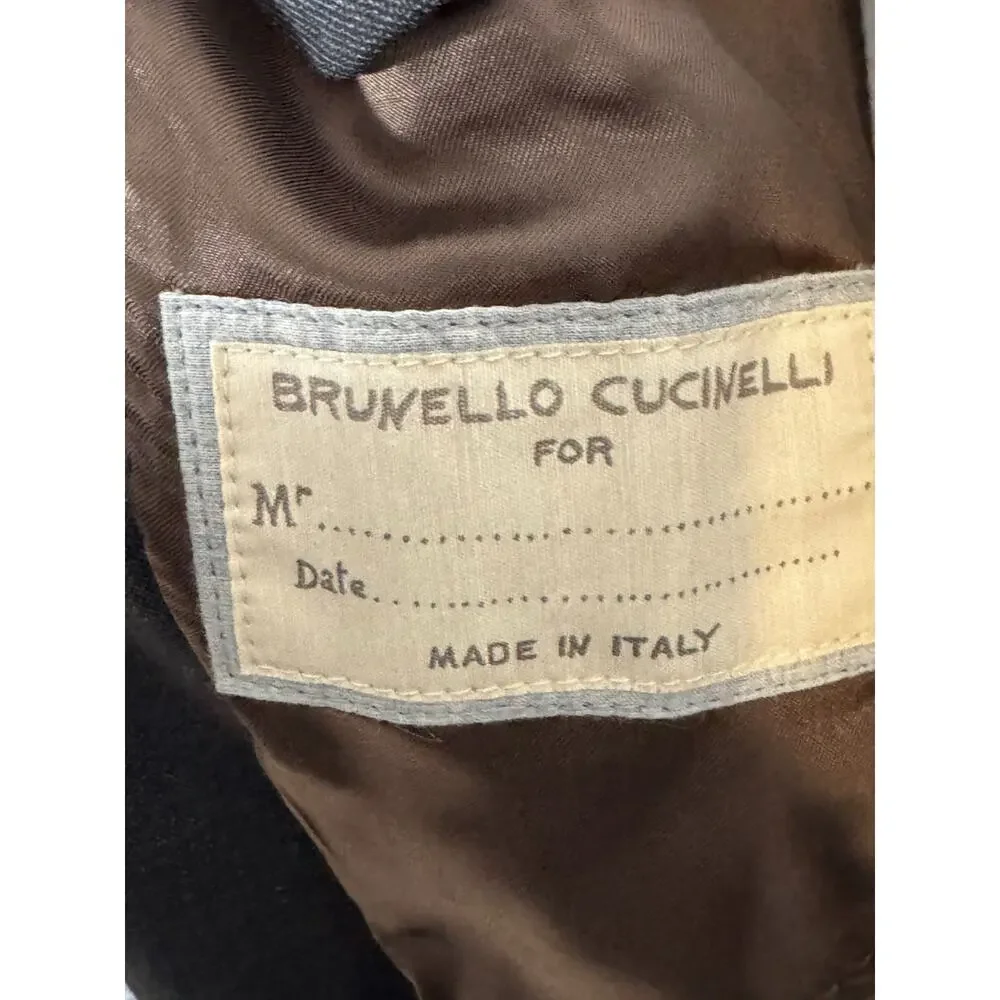 Brunello Cucinelli Charcoal Wool Unstructured Sportcoat Blazer 46 38R
